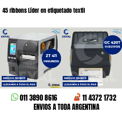 45 ribbons Líder en etiquetado textil