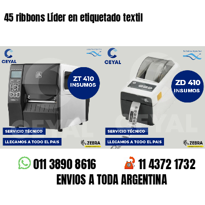 45 ribbons Líder en etiquetado textil