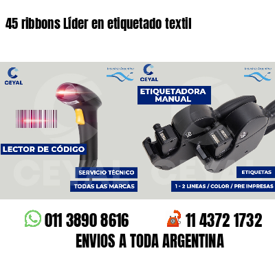 45 ribbons Líder en etiquetado textil