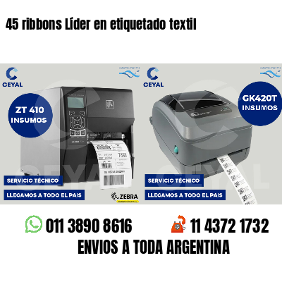 45 ribbons Líder en etiquetado textil