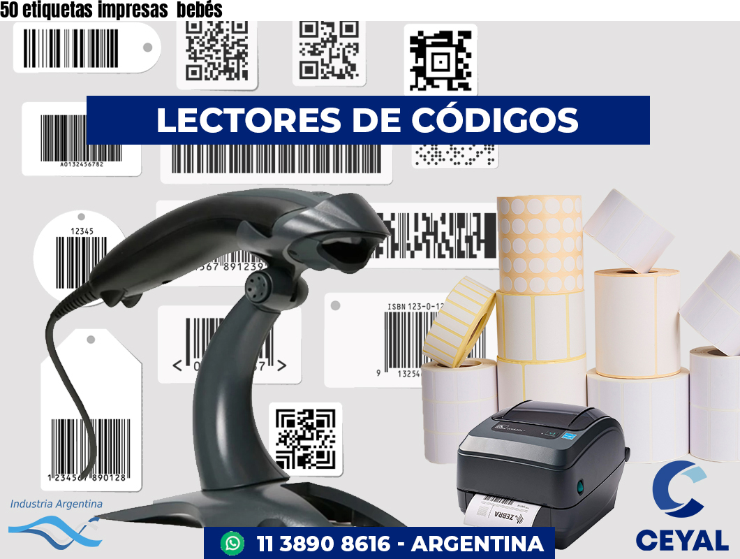 50 etiquetas impresas  bebés