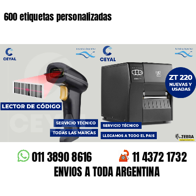 600 etiquetas personalizadas