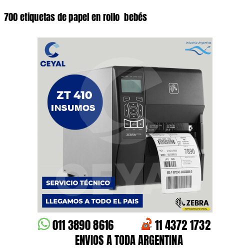 700 etiquetas de papel en rollo  bebés