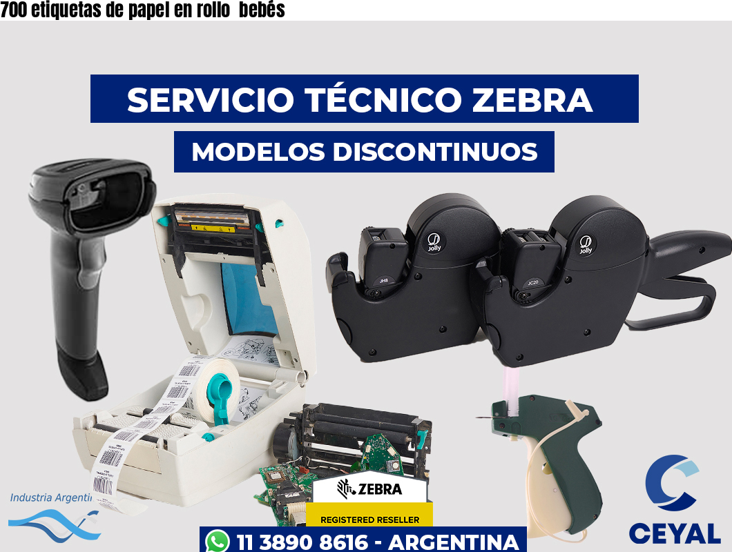 700 etiquetas de papel en rollo  bebés