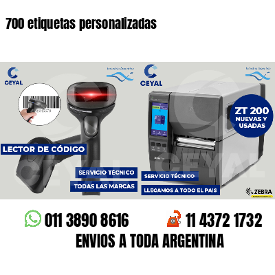 700 etiquetas personalizadas