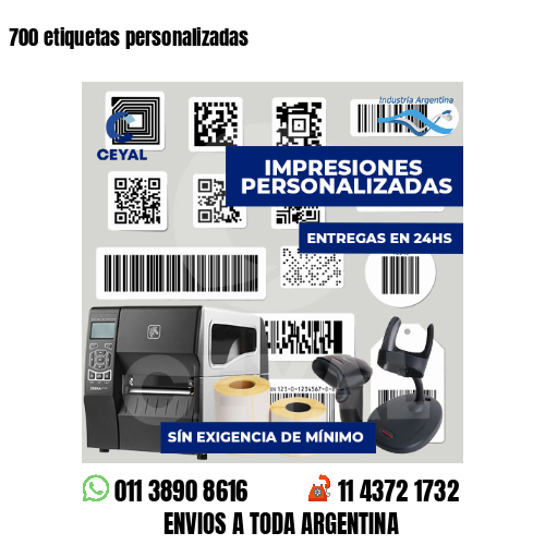 700 etiquetas personalizadas