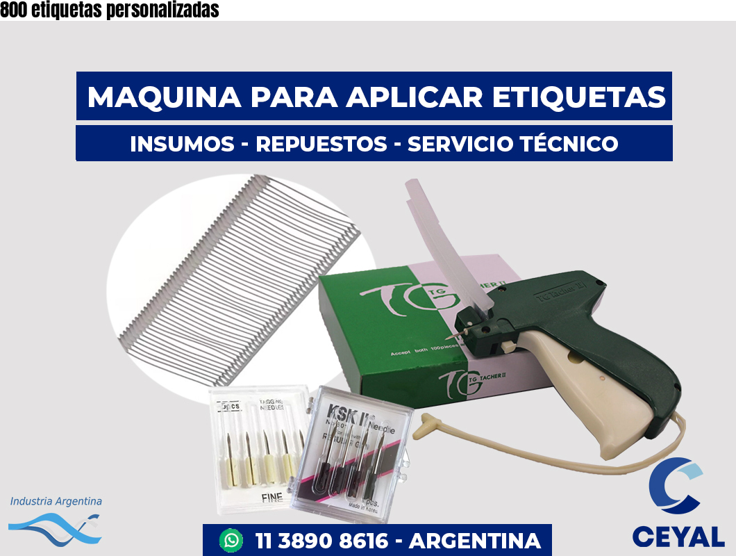 800 etiquetas personalizadas