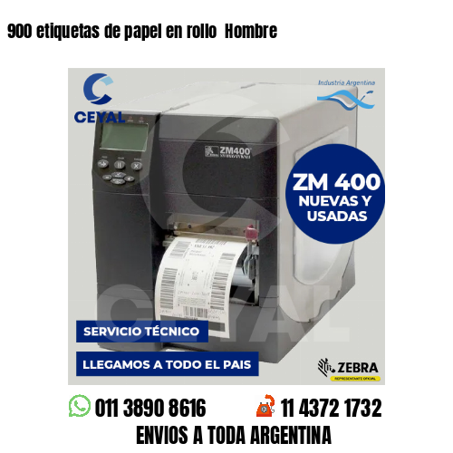 900 etiquetas de papel en rollo  Hombre