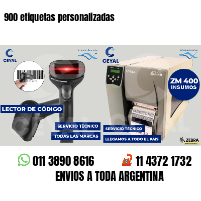 900 etiquetas personalizadas