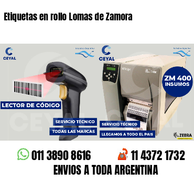 Etiquetas en rollo Lomas de Zamora