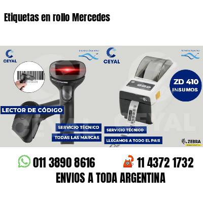 Etiquetas en rollo Mercedes