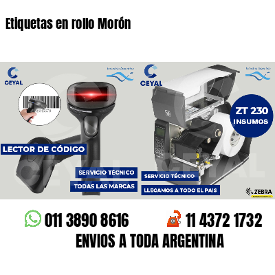 Etiquetas en rollo Morón