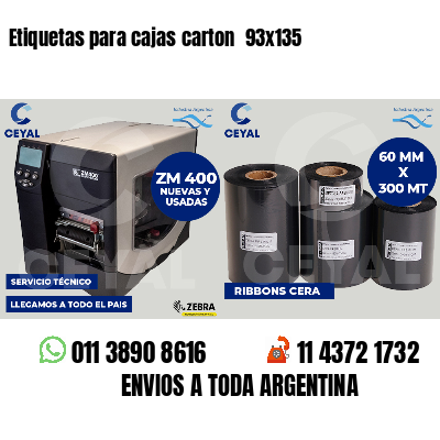Etiquetas para cajas carton  93x135