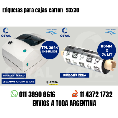 Etiquetas para cajas carton  93x30