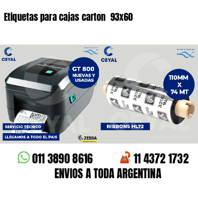 Etiquetas para cajas carton  93x60