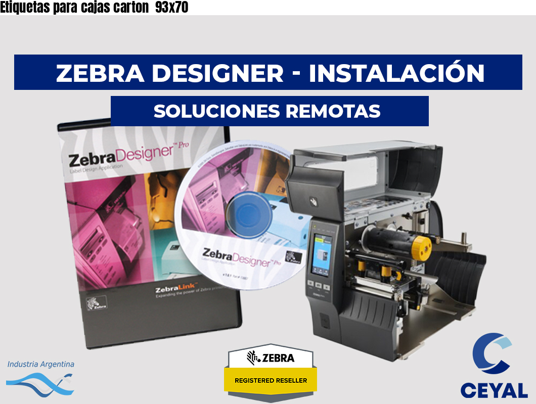 Etiquetas para cajas carton  93x70