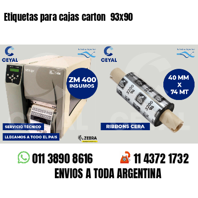 Etiquetas para cajas carton  93x90