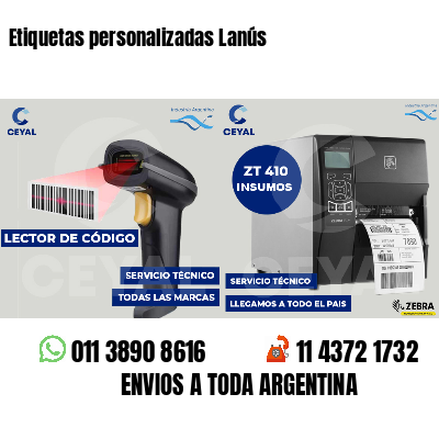 Etiquetas personalizadas Lanús