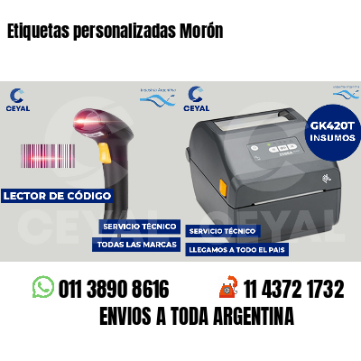 Etiquetas personalizadas Morón