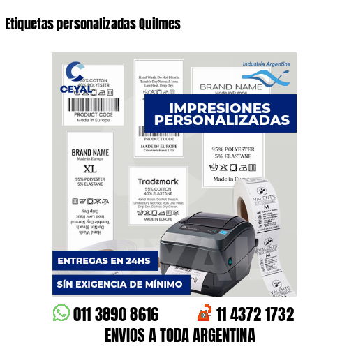 Etiquetas personalizadas Quilmes