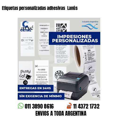 Etiquetas personalizadas adhesivas  Lanús