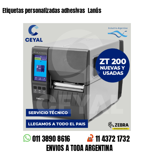 Etiquetas personalizadas adhesivas  Lanús