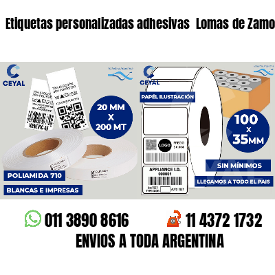 Etiquetas personalizadas adhesivas  Lomas de Zamora