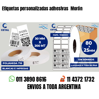 Etiquetas personalizadas adhesivas  Morón