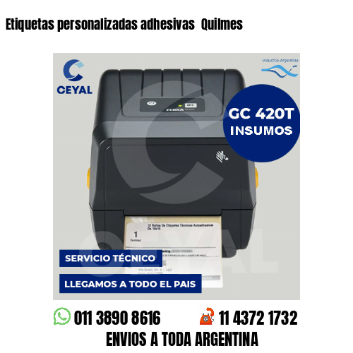Etiquetas personalizadas adhesivas  Quilmes