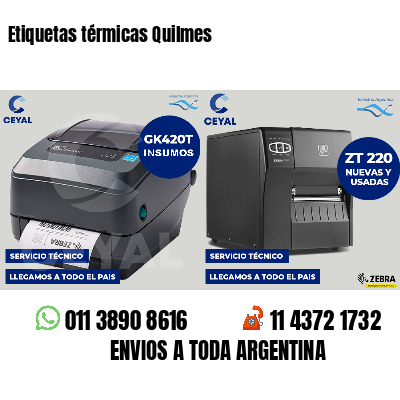 Etiquetas térmicas Quilmes