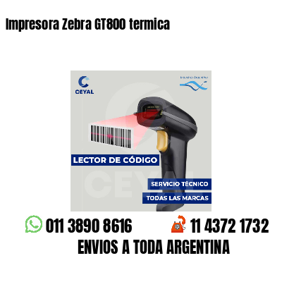 Impresora Zebra GT800 termica