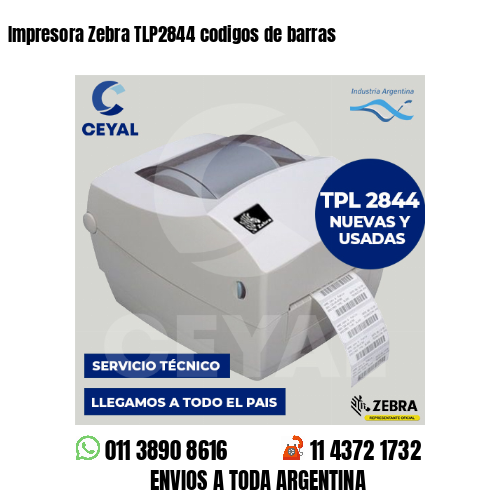 Impresora Zebra TLP2844 codigos de barras