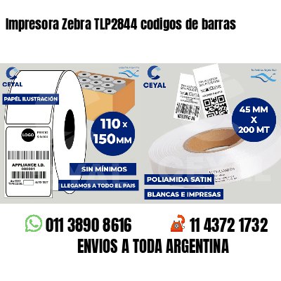 Impresora Zebra TLP2844 codigos de barras
