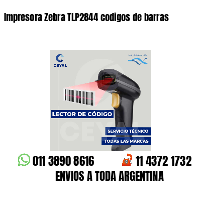 Impresora Zebra TLP2844 codigos de barras