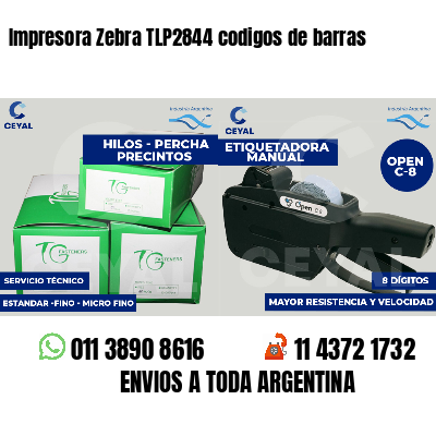 Impresora Zebra TLP2844 codigos de barras