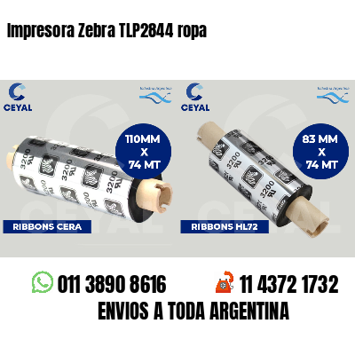 Impresora Zebra TLP2844 ropa