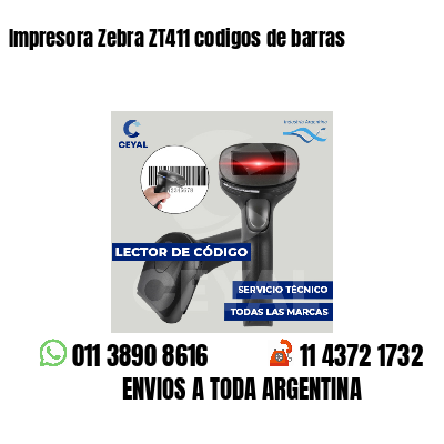 Impresora Zebra ZT411 codigos de barras