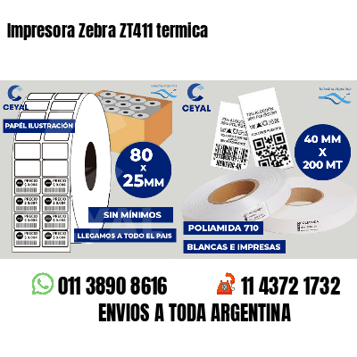 Impresora Zebra ZT411 termica