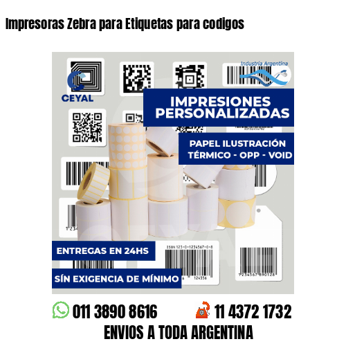 Impresoras Zebra para Etiquetas para codigos