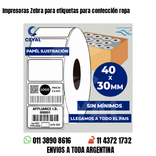 Impresoras Zebra para etiquetas para confección ropa