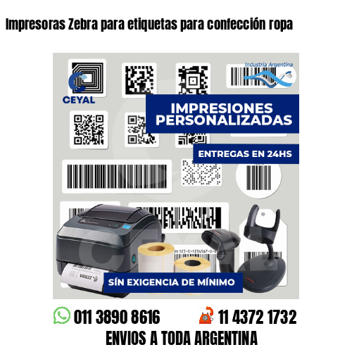 Impresoras Zebra para etiquetas para confección ropa