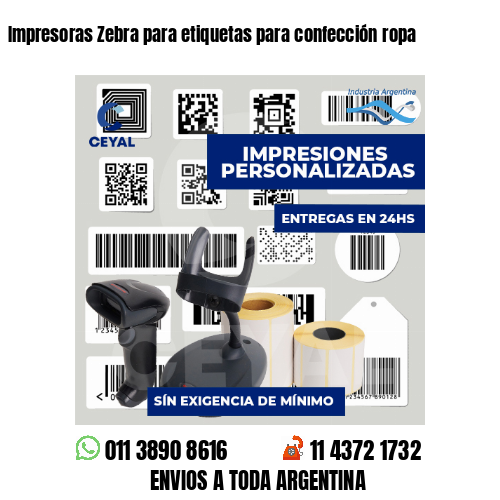 Impresoras Zebra para etiquetas para confección ropa