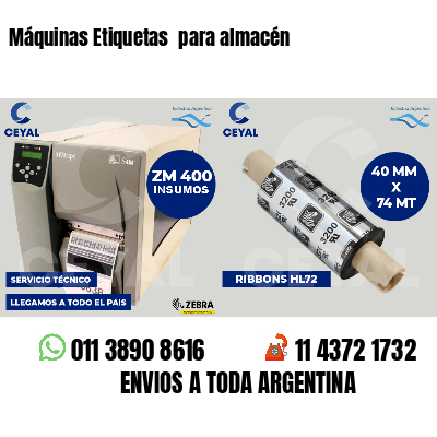 Máquinas Etiquetas  para almacén