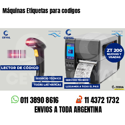 Máquinas Etiquetas para codigos