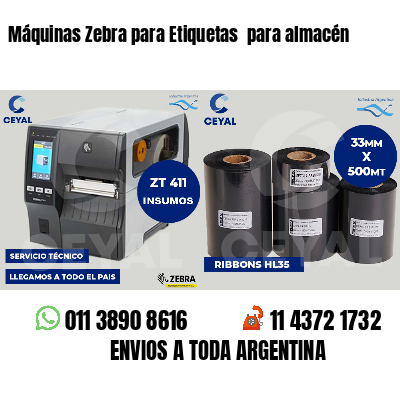 Máquinas Zebra para Etiquetas  para almacén