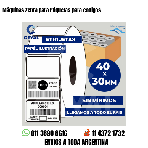 Máquinas Zebra para Etiquetas para codigos