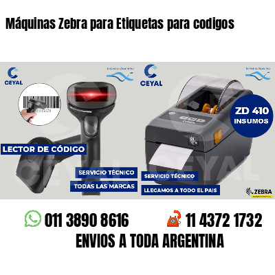 Máquinas Zebra para Etiquetas para codigos