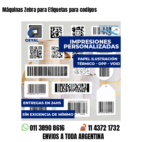 Máquinas Zebra para Etiquetas para codigos