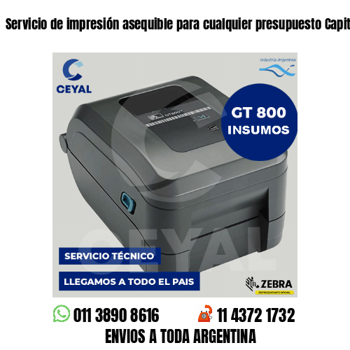 Servicio de impresión asequible para cualquier presupuesto Capital Federal