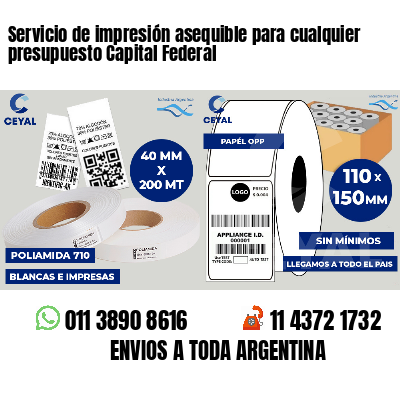 Servicio de impresión asequible para cualquier presupuesto Capital Federal